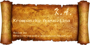 Krompaszky Augusztina névjegykártya